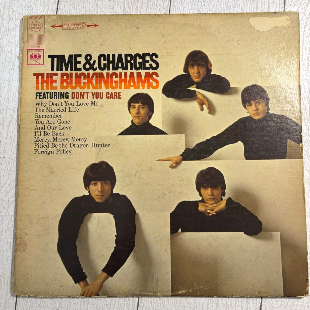 Vintage 1967 The Buckinghams Time & Charges Vinyl LP